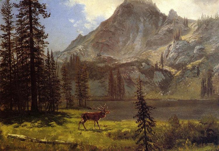 Albert Bierstadt Oil Painting Call of the Wild